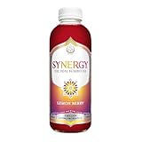 SYNERGY The Real Kombucha - Lemon Berry - 16 fl oz Bottle - Raw Probiotic Drink for Gut Health and Immune Support