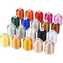 Ultra Soft - Rayon Embroidery Thread 1100 Yards1000M, 40wt 100% Rayon Viscose for Home and Commerical Machines - 20 Madeira Colors
