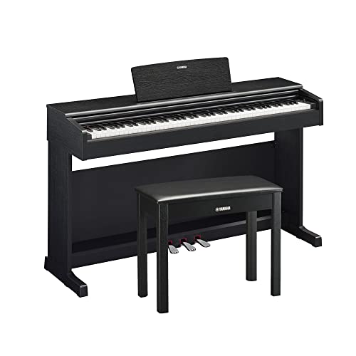 ヤマハ DigitalPiano 電子ピアノ 88鍵盤 固定椅子付属 ARIUS アリウス YDP-145 (延長5年保証 セット, B ブラックウッド調仕上げ)