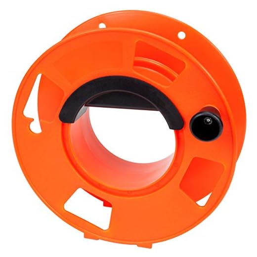 Bayco KW-110 Cord Storage Reel with Center Spin Handle, 100-Feet,Orange