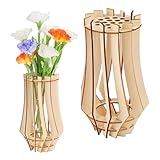 Bois Haute Qualité : Fabriqué à partir de bois naturel durable, ce vase apporte une touche moderne et élégante à n'importe quelle pièce, que ce soit le salon, le bureau ou la table à manger. Son design intemporel s'harmonise parfaitement avec tous les styles d'intérieur