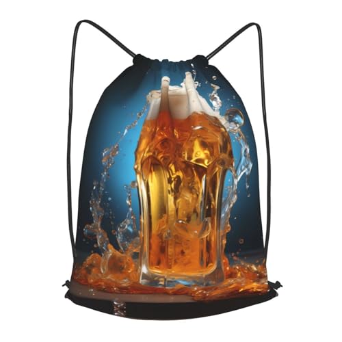 Adattabilità multi-scena: questo zaino con coulisse stampato in schiuma di birra è adatto per una vasta gamma di scenari, per gestire facilmente allenamenti in palestra, sport, yoga, viaggi, pendolari e molto altro ancora. Piccolo
