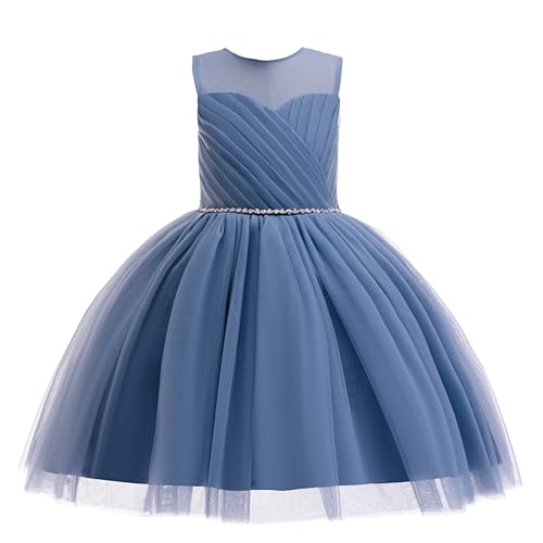 Glamulice Flower Girls Vintage Rhinestones Tulle Tutu Dress A Line Little/Big Girl Wedding Birthday Formal Party Dresses