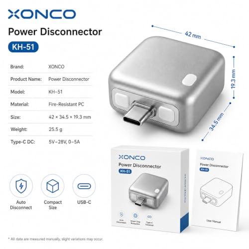 Image of USB-C Smart Auto Eject Charging Adapter with LED Indicator, Intelligent Power Control, Automatic Power Cut & Overcharge Protection for Phones, Tablets and USB-C Laptops