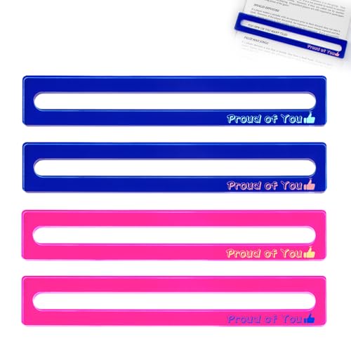 Mahjong Line Finder set 4 piezas acrílico azul y rosa