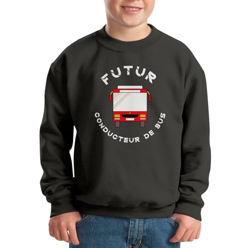 Sweatshirt enfant futur conducteur de bus pull chaud et résistant