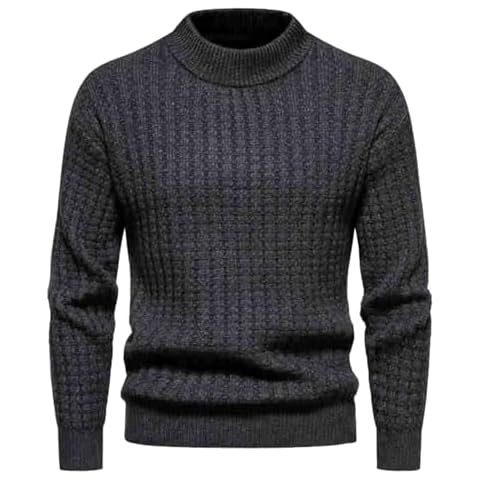 Mens Warm Thick Cotton Roll Neck Pullover Cover