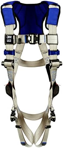 DBI-Sala ExoFit X100 Comfort Vest Safety Harness Fall Protection, OSHA, ANSI, General Purpose, 1 D-Ring Connection, Quick Connect Leg and Chest Buckles, Zinc Plated Steel, 1401022, Large