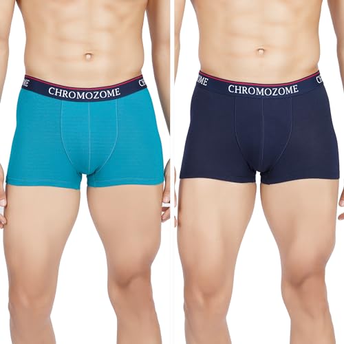 Image of Chromozome Mens Cotton-Stretch Trunks (Pack of 2)