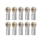 QUE-T 10pcs Metal Link Rod End M4 Ball Joint Head for RC Crawler Car (Silver)