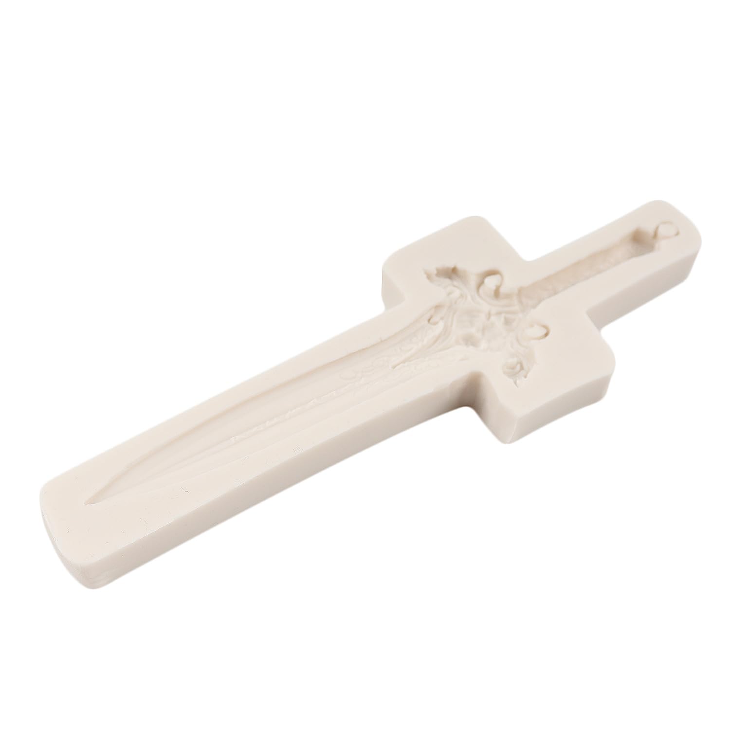 RFGHAC Set di 4 stampi in silicone a forma di arma spada, ascia e coltello, per decorazioni di torte, cupcake, caramelle, argilla polimerica, cioccolato, pasta di gomma