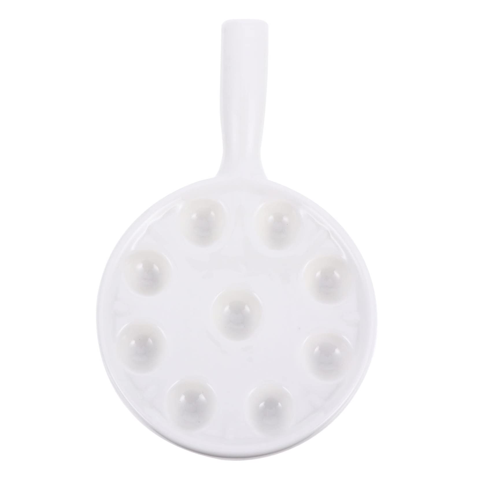 LABRIMP 1pezzi Piatto per Lumache in Ceramica Piatto da Portata di Lumache Resistente alle Alte Temperature Design con Speciali per Utilizzabile in Lavastoviglie
