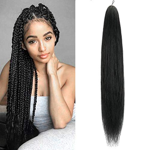 8 paquetes Trenza EZ 22 pulgadas Cabello trenzado pre estirado Trenzas de ganchillo de fibra sintética de baja temperatura Extensiones de cabello Yaki Texture