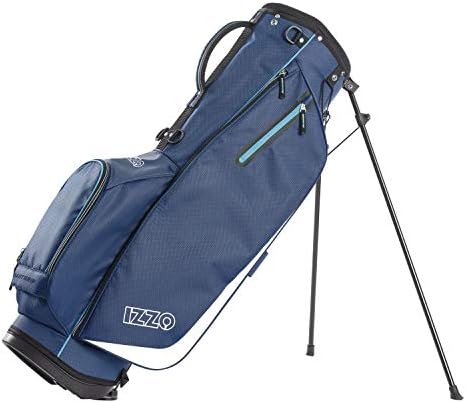 Izzo Golf Izzo Ultra-Lite Stand Golf Bag with Dual Straps & Exclusive Features, Navy Blue/Light Blue