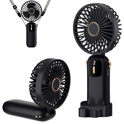 Mini ventilateur portable Feng Shui pliable à 5 vitesses et écran intelligent