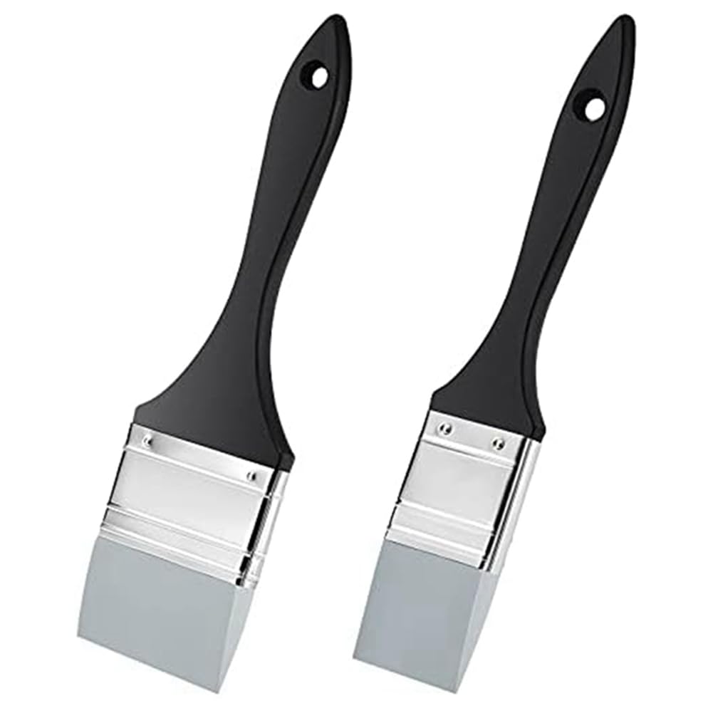 Wisyurt 2 Pieces Silicone Painting Brush Color Shapers Painting Tool for Painting Color Pointed Edge (1.5 Inch, 2.5 Inch)