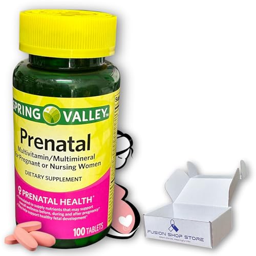 Prenatal Vitamins- Multivitamin Multimineral for Pregnant and Nursing Women Supplement Tablets 100 Ct, Boxed by Fusion Shop Store