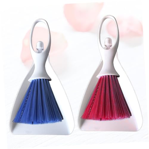 Homoyoyo 2 Sätze Mini Besen Kehrschaufel Set Tragbar Robust für Desktop Reinigung Kleine Ecken Tastaturen Büro Zuhause mit Aufhängeloch und Langlebigem Material Praktisches Zufällige Farbe – Bild 6