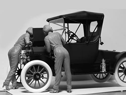 Kit de Figuras Plásticas ICM American Mechanics 1910s miniatura 5