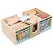 Wooden Train Set Deluxe 52 Pcs with Storage Gift Box Tunnel 9 Layouts Magnetic Trains STEM Montessori Toys Playset for Grandkids Toddler Boys Girls Kids 3+ compatible with Thomas Brio Melissa and Doug
