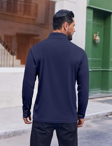 COOFANDY Mens Quarter Zip Pullover UPF 50+ Long Sleeve Sun Protection Shirts Golf Fishing Running Rash Guard T-Shirts4