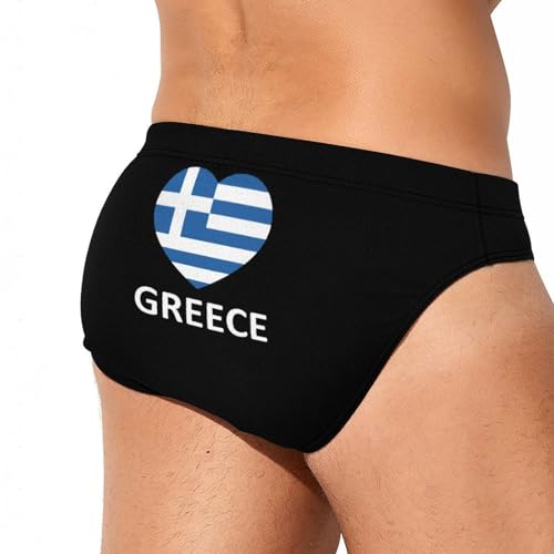 Greek Flag Printed Swim Briefs for Men Sexy Bikini Swimwear Elastic Beach Trunks Bathing Suit4
