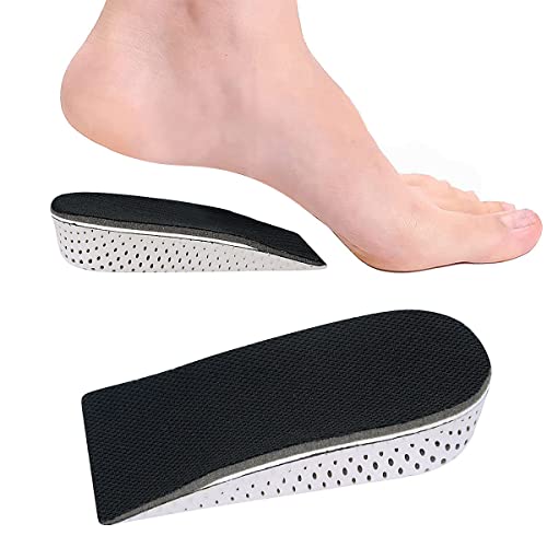 1 par Plantillas Elevadoras Taloneras Alzas Inserción, Espuma de la Memoria Respirable Altura Invisible Zapato Almohadillas Plantillas de zapatos, absorción de impactos, altura 2 - 4 cm Cover