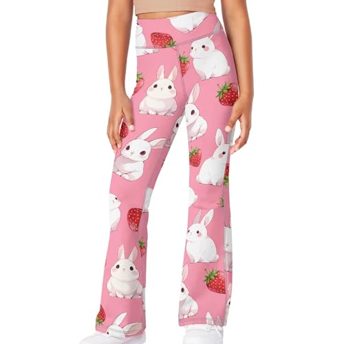 Spring Comfy Loose Bell Bottom Pants Leggings for Girls Cute Print High Waist Flare Yoga Pants Fall Casual Outfits3