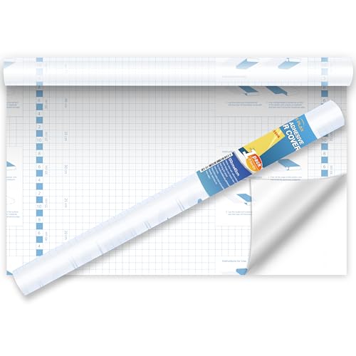 Yeplan Clear Contact Paper Roll 17.5 in x 5 ft Self Adhesive Book Cover Paper Clear Protector for Crafts Paperback Textbook Hard Covers Documents