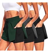 CADMUS 2 in 1 Running Athletic Shorts for Women with Two Side Pockets
