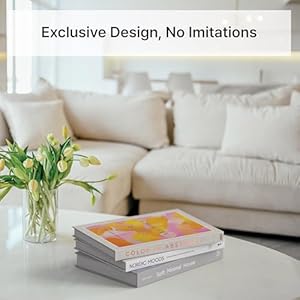 Beautiful Decorative Books for Home Decor–Set of 4 Premium FauxFake Books with Storage and Hardcover Modern Aesthetic and Stylish Design for Coffee Table Bookshelf Mantel Entryway Table Deco