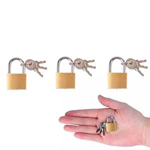 Navoys Brass Padlocks 3-Pack Set