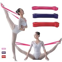Latex weiches Ballett-Stretch-Band für volle Flexibilität, leicht zu öffnen, für Tanz- & Gymnastik-Training, Dehnen der Füße, Ballett, violett, 21mm wide purple
