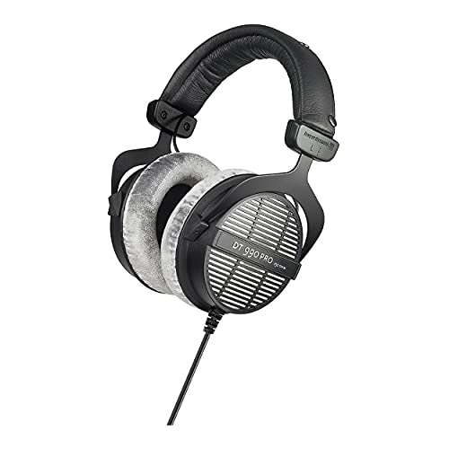 beyerdynamic DT 990 PRO 250-Ohm Open Studio Headphone Bundle with Knox Gear 6-Feet Nylon Braided Audio Extension Cable (2 Items)