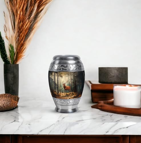 Image of Deer Urn Keepsake Urns for Funeral 3 Inch 4 Qty | Small Cremation Urns for Ashes for Women Memorial Urn