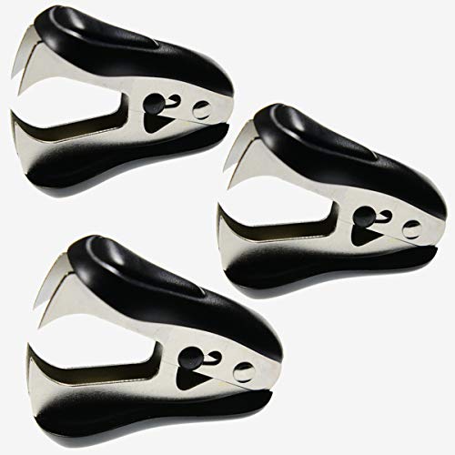 WEKOIL Staple Remover Staple Removal Tool for School Office Home Pack of 3,Black