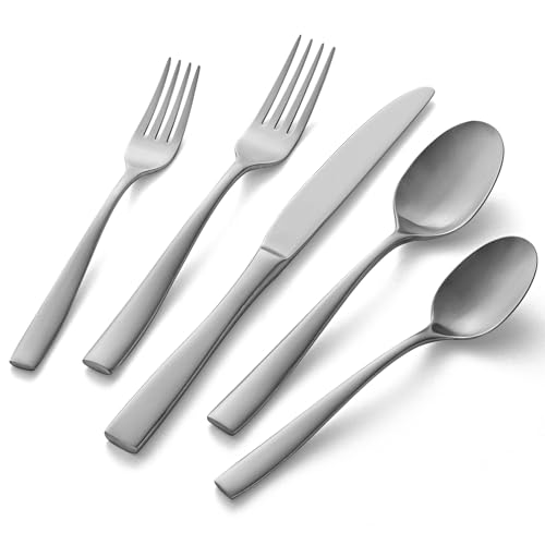 HIKAA 40-Piece Silverware Set Service for 8, Heavy Duty Stainless...