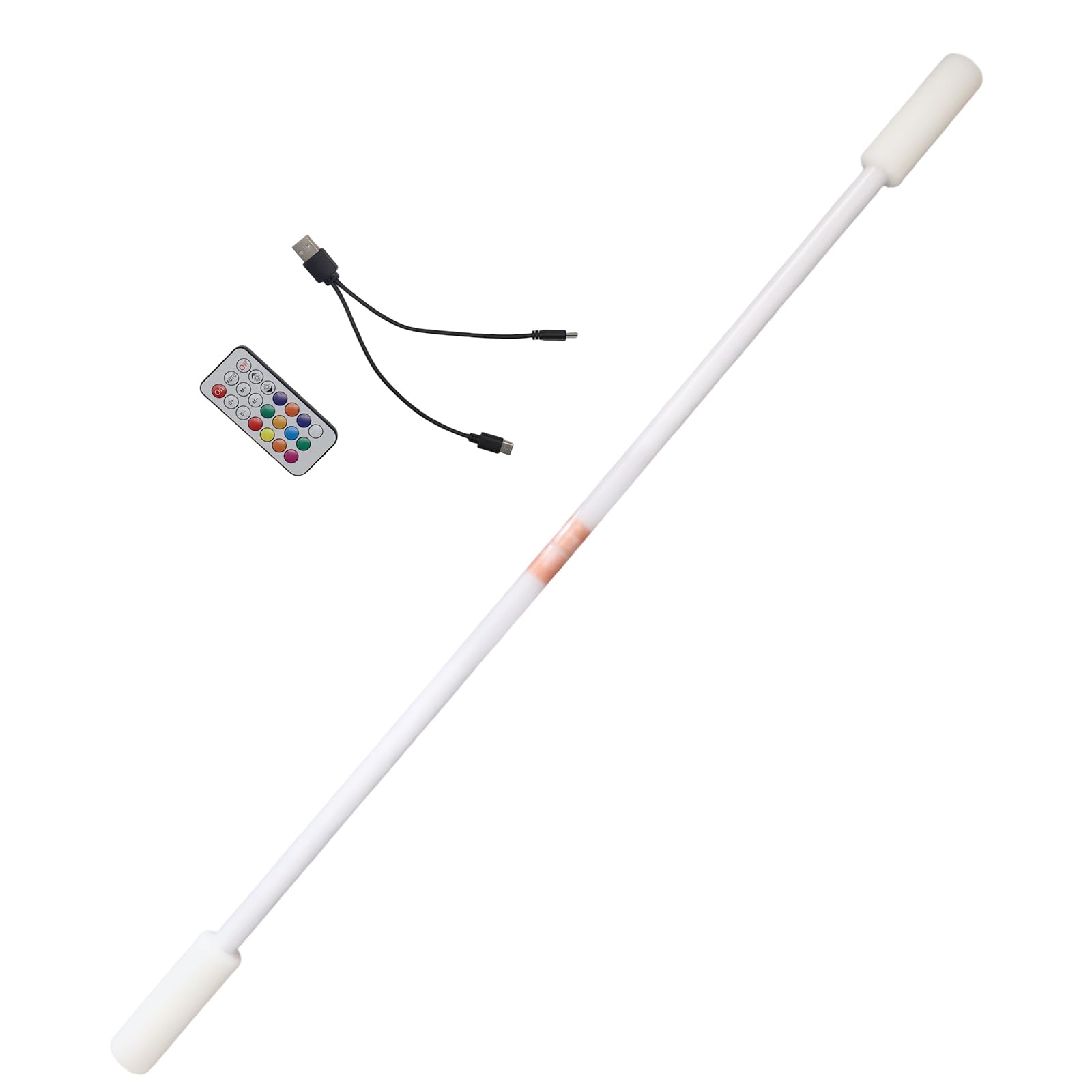 Bastone LED Poi LED, Lunghezza 47.51 Pollici, Peso 750g, 13 Modalità di Illuminazione, Ideale per Duo O Gruppo Performance.