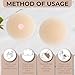 2 Pairs Ultra Thin Cakes Body Nipple Cover, Silicone Reusable-Water Proof Breast Petals, for Sports, Party and Daily Wear with Travel Box,Light Nude (Fits C to D Size)