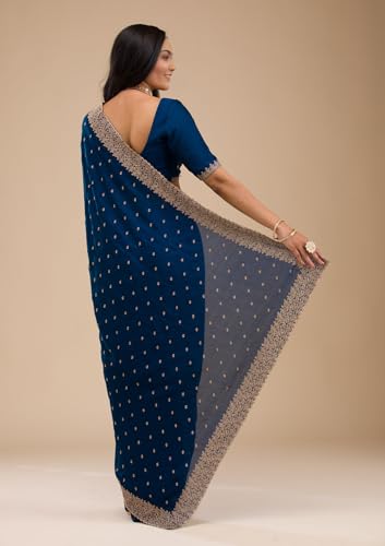 Image of Yashika Women Vichitra Silk Saree with Embroidered Border| Sarees Bollywood Sari | New Sarees | Saree Blouse| Designer Saree (AZ-YS-OG-LADYQUEEN-Parent)