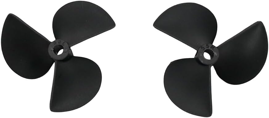 FLMLF Rc Boat Propeller 3 Blades Nylon Positive Reverse Propellers for 4.8mm Shaft Rc Boat 3 Blade 55mm Plastic Paddles