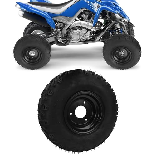 Tbest 14x5,00 Pneumatici ATV 6 Pollici con Cerchio in Lega di ferro Nero 3 Fori 6pr in Gomma Puntura Prova per Go Kart Off Road Vehicle Carre