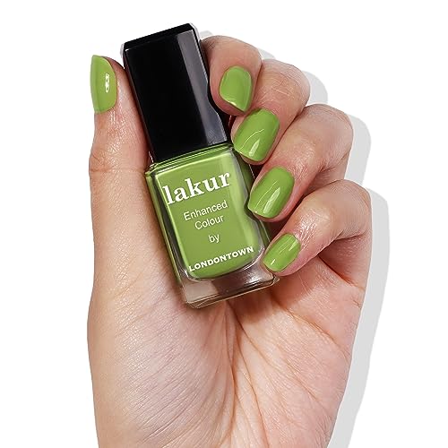 LONDONTOWN lakur Nail Polish - Chip-Resistant, Non-Toxic, Conditions & Hydrates Nails | Glossy Parakeet Green, Tipsy Mermaid, .40 fl oz