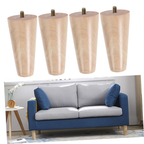 Patas de escritorio HEMOTON de madera de bambú, 4 unidades 4