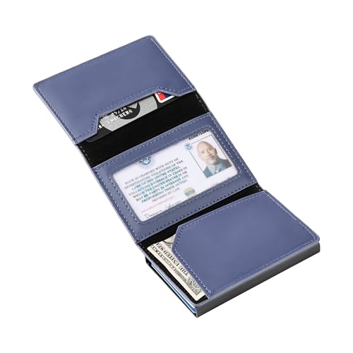 Air Tag Wallet for Men Slim Leather Wallets for 12-15 Cards, Minimalist Thin RFID Blocking Card Holder with Money Clip & ID Window, Small Bifold Front Pocket Wallet, Gifts for Men3
