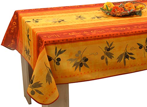 Nappe Anti-Taches Olivo Rouge - Taille : Rectangle 150x240 cm