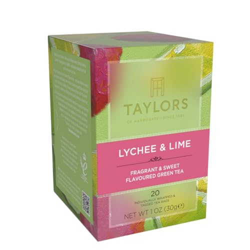 Image of Taylors of Harrogate Lychee & Lime Green Tea Bags, 20ct (Pack of 6)