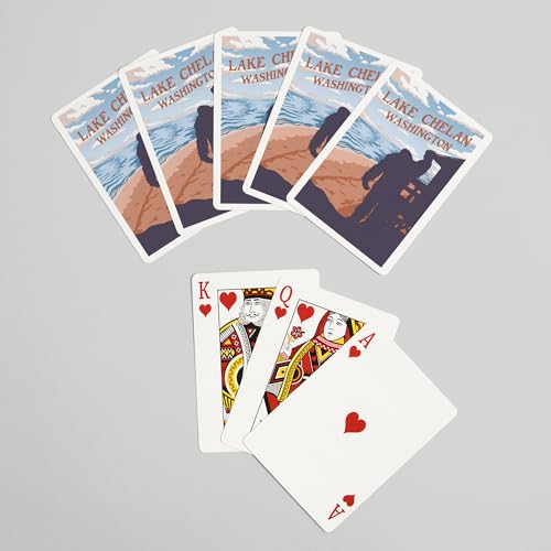 Baraja Poker Lake Chelan Bigfoot Lantern Press miniatura 7