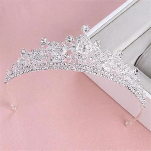 Tiara de cristal para novia y coronas de pelo brillantes para bodas 3