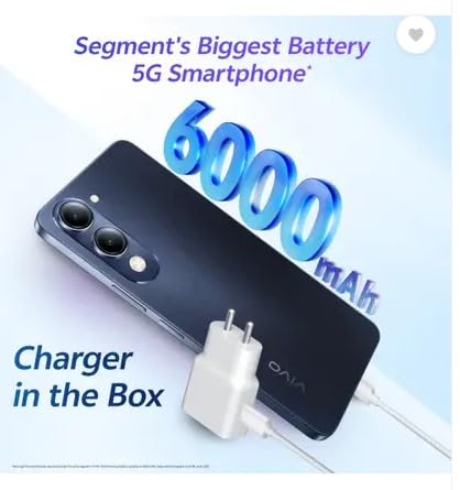 Image of VIVO T4 Lite 5G 8GB RAM, 256 GB Storage, Prism Blue | 6.74'' HD+ 90Hz LCD | Dimensity 6300 | 50MP Dual AI Camera | Android 14 | 6000mAh Battery | IP64 | Side Fingerprint | 15W Charging | Dual SIM